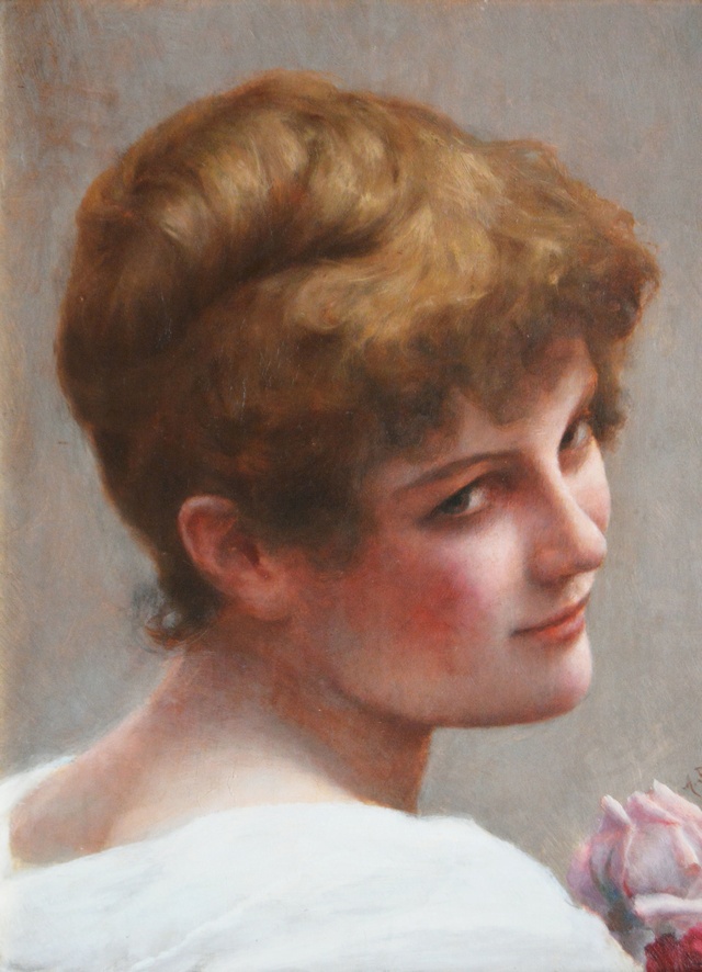 Portrait of a Young Woman with a Rose