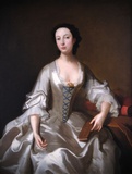Portrait of Lady Hyndford in a White Satin Dress