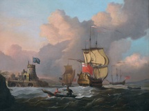 Royal Man-of-War &amp; Naval Ships near a Castle