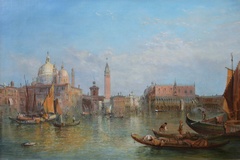 The Grand Canal looking towards St Marks Square & the Doges Palace, Venice