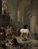 Cromwells Troops Desecrating Wells Cathedral