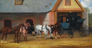 Horses &amp; grooms at Mount Mascal