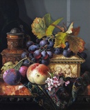 Still Life of Fruit, Casket & Ewer