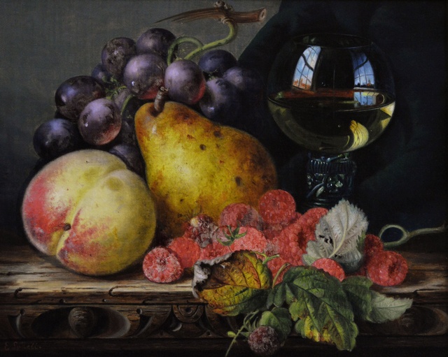Still Life of Fruit & Wine Glass